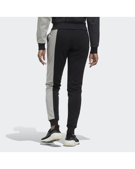 Adidas Black Essentials Colorblock Joggers