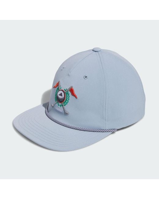 Adidas Blue Retro 5 Panel Hat for men