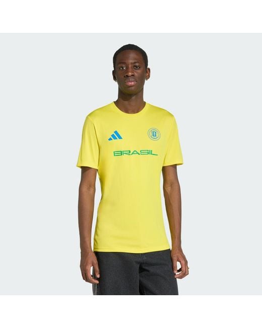 Adidas Yellow Fifa World Cup 26 Brazil Jersey for men