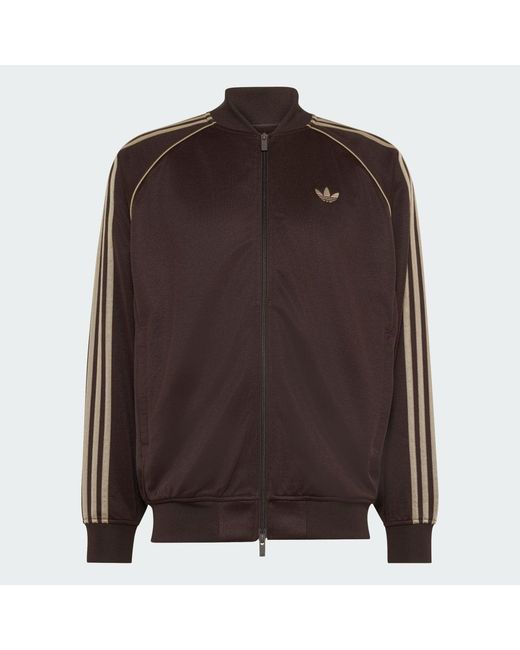 Adidas Originals Brown Sst Adicolor Classics Loose Tracktop for men