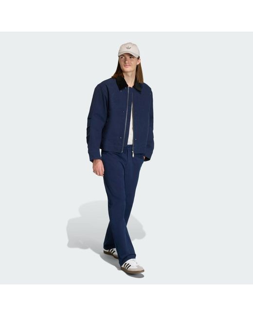 Adidas Blue Premium Essentials Bomber Jacket for men