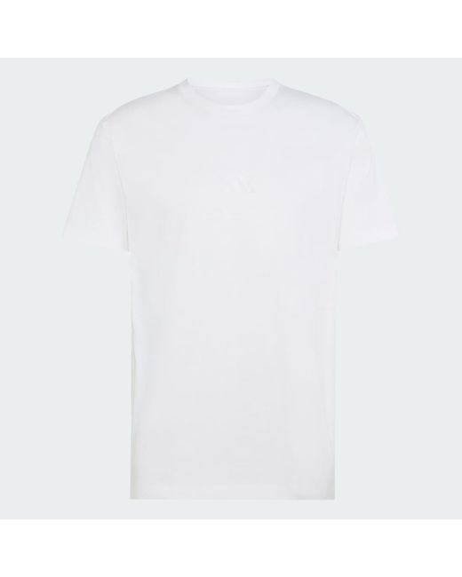 Adidas White Kit Small Logo T-Shirt for men