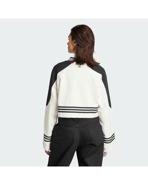 Felpa Blocking Crewneck di Adidas in Black