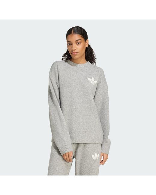 Adidas Gray Originals Athletic Dept Knitted Sweatshirt