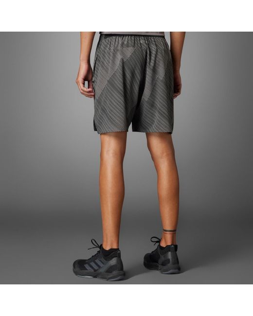 Adidas Gray Designed For Training Hiit Workout Heat.rdy Print Shorts for men