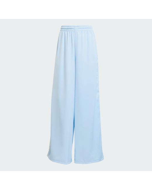 Pantaloni Satin Gamba Larga Originals Ruffle 3-Strisce di Adidas in Blue