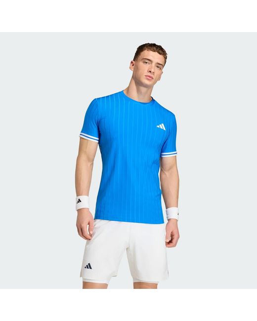 Adidas Blue Tennis Climacool Freelift T-Shirt Pro for men