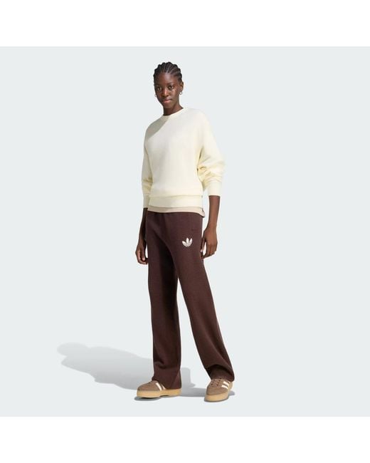 Adidas White Originals Athl Dept Knitted Sweatshirt
