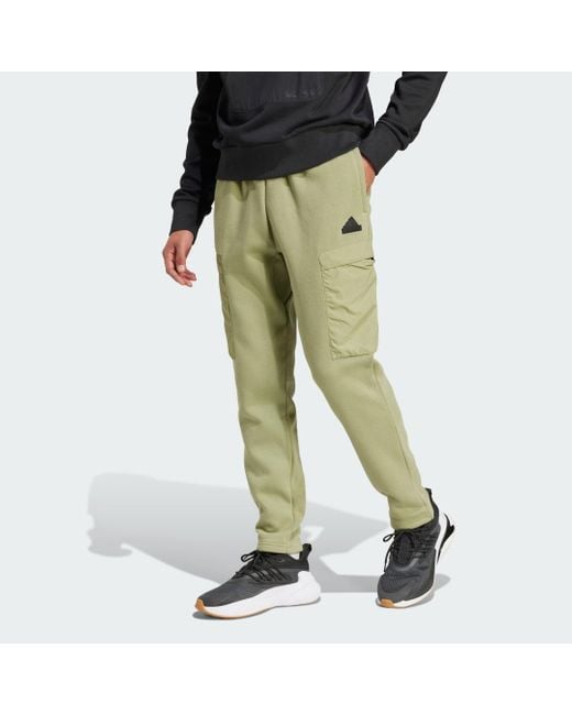adidas City Escape Fleece Joggers in Green for Men Lyst UK