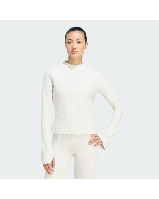 Adidas White All Me Winterized Long Sleeve T-Shirt