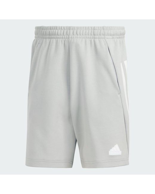 Adidas White Future Icons 3-stripes Shorts for men