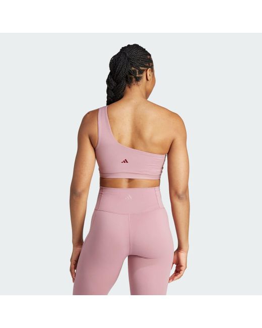 Adidas Pink Yoga Studio Light-Support Bra