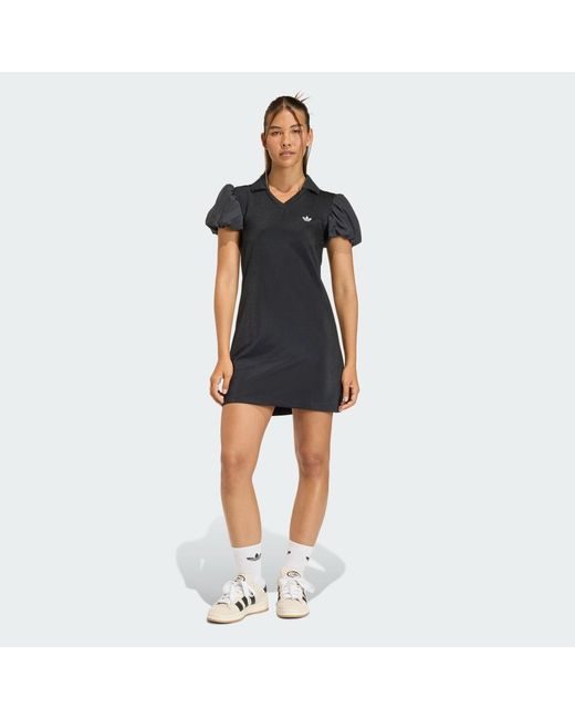 Adidas Blue Dress With Balloon Sleeves