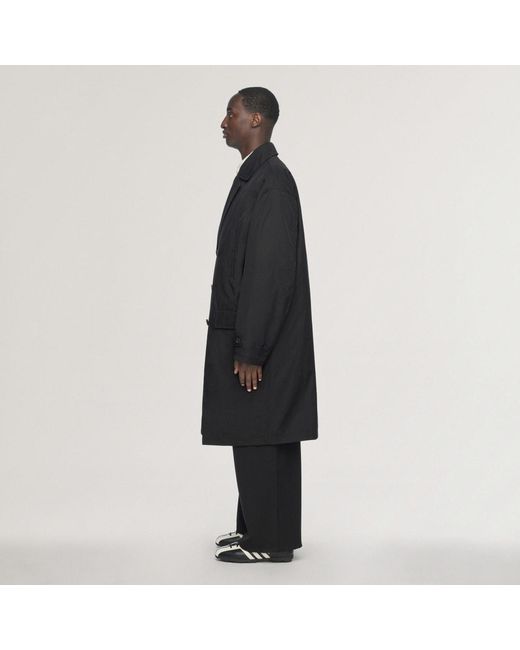 Adidas Black Y-3 Spun Nylon Cabban Coat for men
