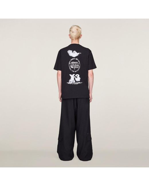 Adidas Black Y-3 Graphic Short Sleeve T-Shirt