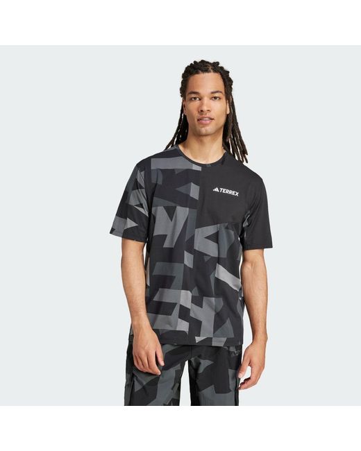 Adidas Black Terrex Multi Climacool Printed T-Shirt for men