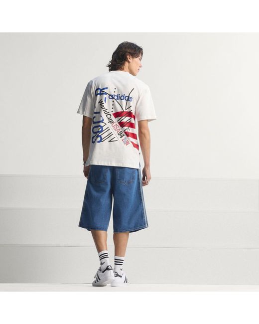 Adidas Blue Graphic T-Shirt for men