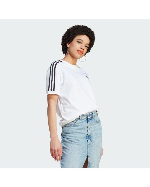 Adidas Adicolor Classics 3-Stripes T-Shirt in het White