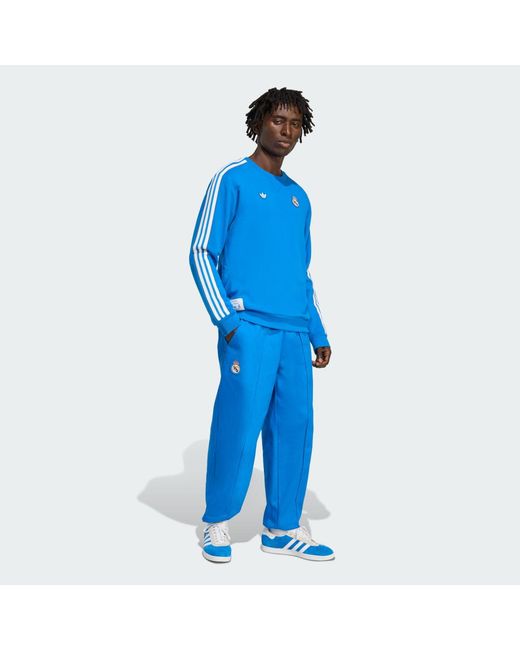 Adidas Blue Real Madrid Terrace Icons Sweatshirt for men