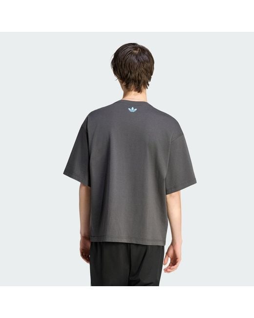 Adidas Black Gurnge Racing Graphic T-Shirt for men