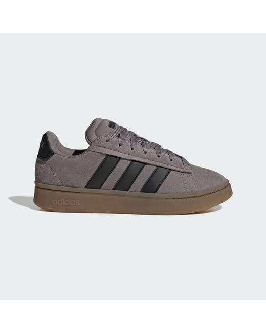 Adidas Gray Grand Court Alpha Shoes for men