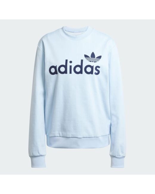 Felpa Pinstripe Graphic di Adidas in Blue