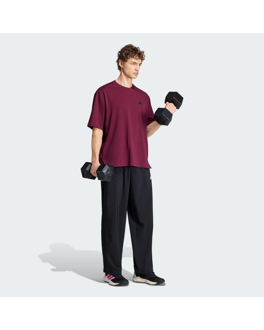 Adidas Red Primelift Essentials Workout Graphics T-Shirt for men