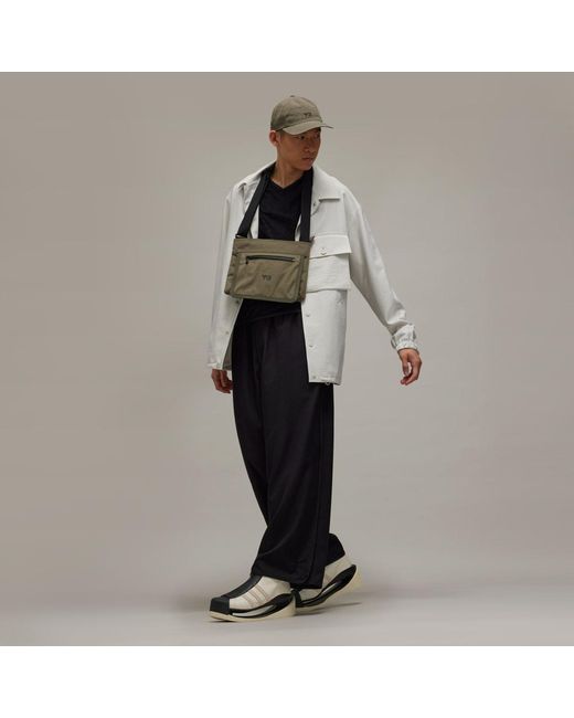 Adidas Black Y-3 Sport Uniform Wide Trousers for men