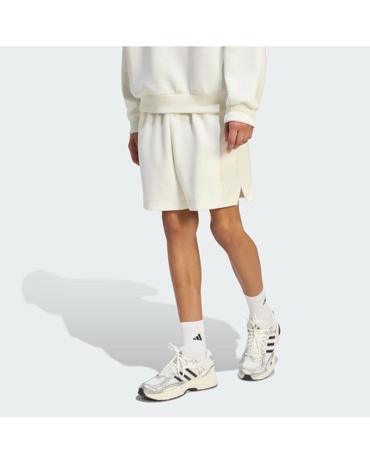 Adidas White Soft Lux Shorts for men