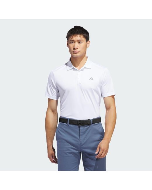 Adidas White Adi Performance Polo Shirt for men