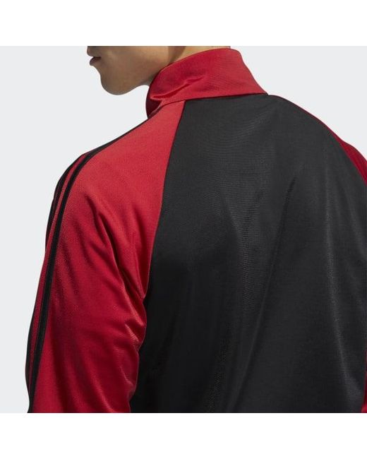 adidas black with red stripes jacket