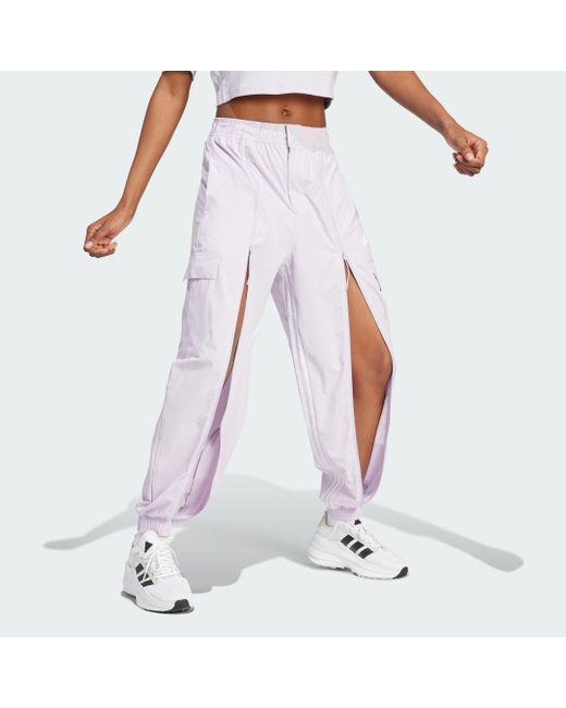 Adidas White Express All-Gender Cargo Tracksuit Bottoms