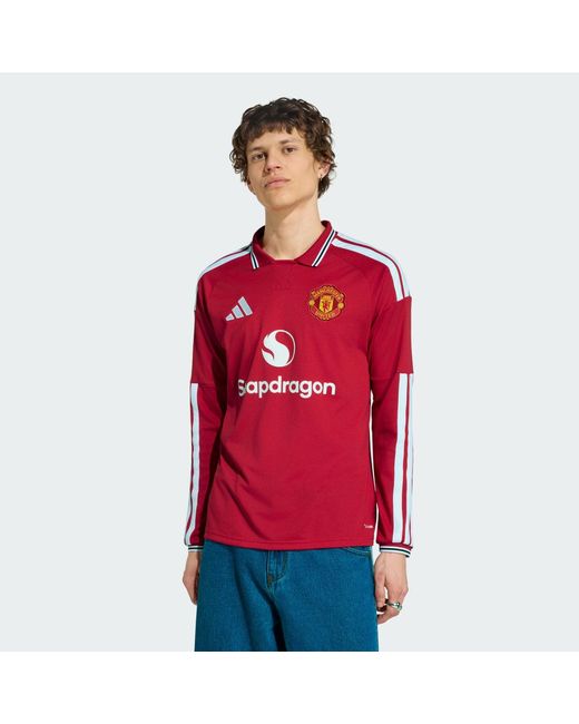 Adidas Red Manchester United 26/27 Home Jersey Long Sleeve for men