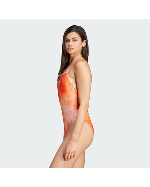 Adidas Orange Hills Hiker Allover-print Swimsuit