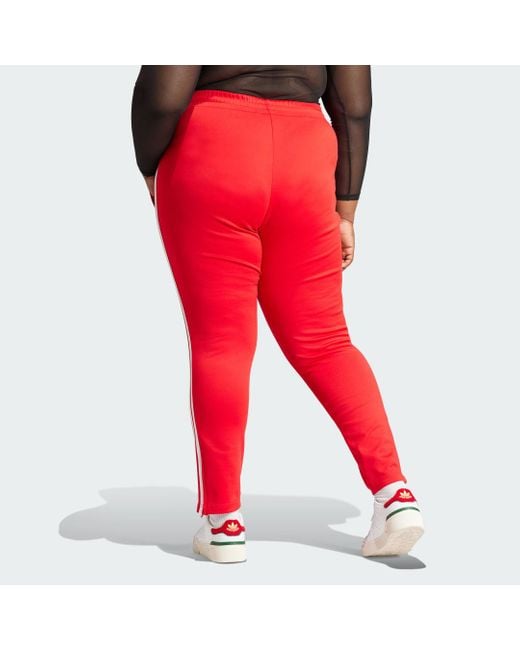 adidas Adicolor SST Trainingshose – Große Größen in Rot | Lyst AT