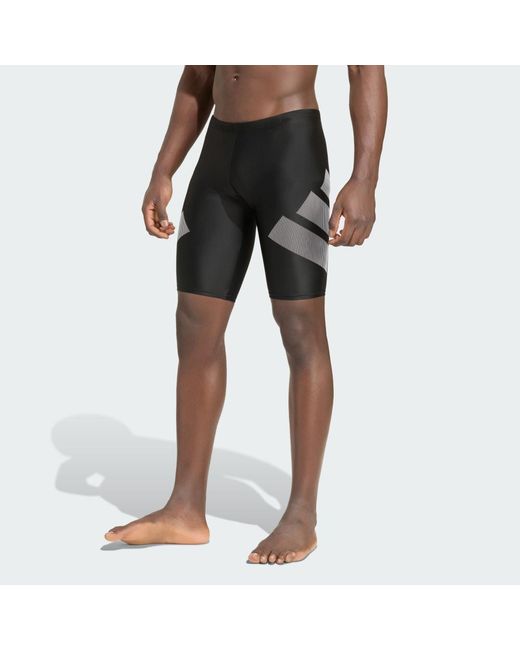 Adidas Black Big Bars Swim Jammers for men