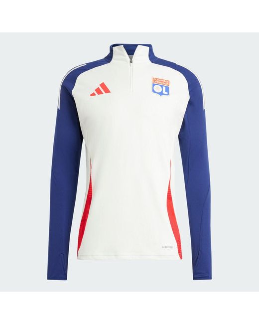 Adidas Blue Olympique Lyonnais Tiro 24 Training Top for men