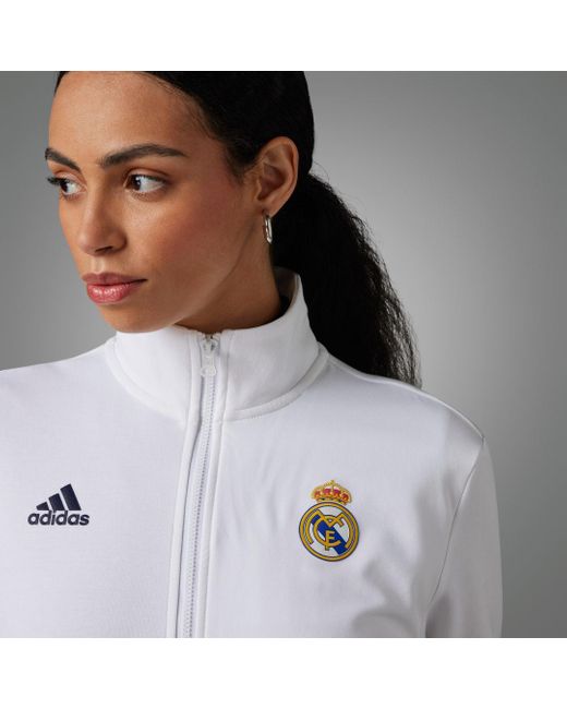Adidas Gray Real Madrid Anthem Jacket