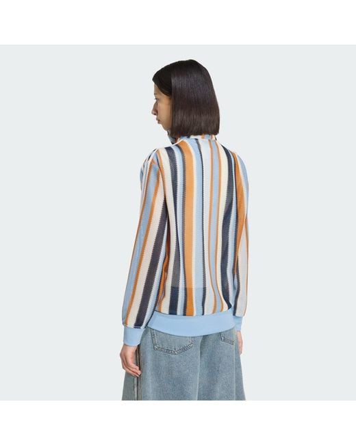 Adidas Blue Originals Summer Glow Knitted Firebird Track Top