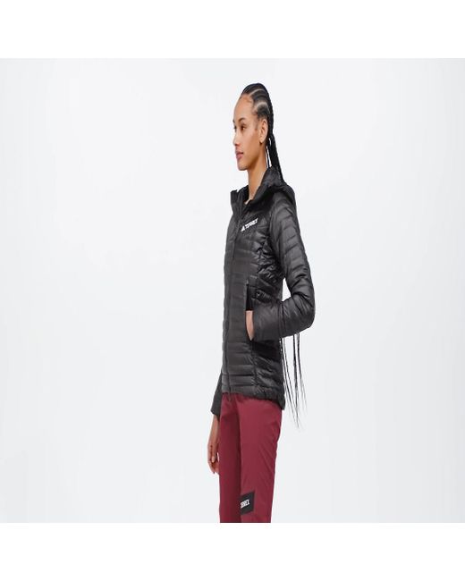 Adidas Black Terrex Techrock Down Hooded Jacket