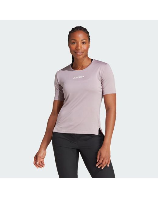 T-shirt Terrex Multi di Adidas in Purple