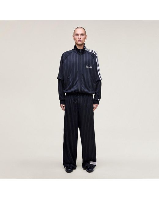 Adidas Blue Y-3 Basketball Track Tracksuit Bottoms for men