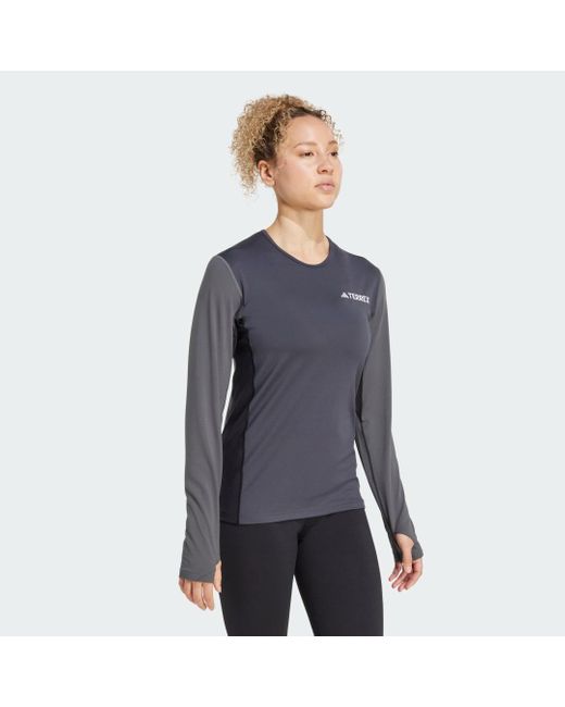 Strato Base Sintetico Multiuso A Maniche Lunghe di Adidas in Blue