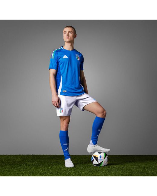Adidas Blue Italy 2024 Home Authentic Jersey for men