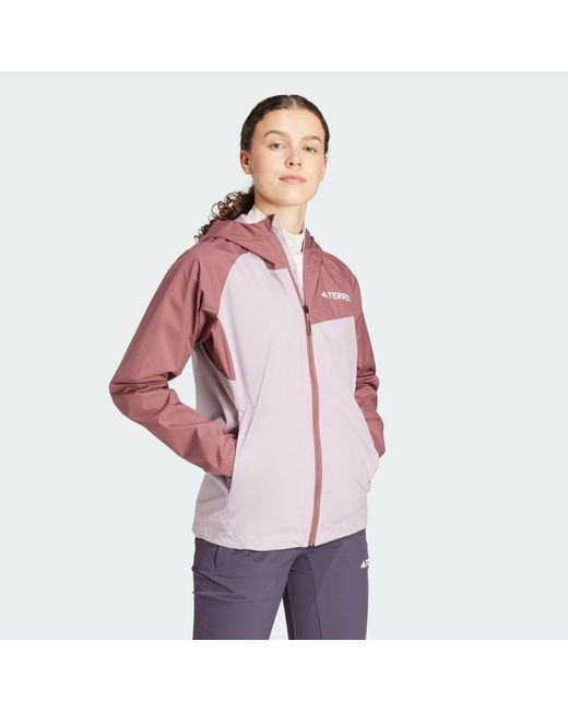 Adidas Red Terrex Multi 2L Rain.Rdy Jacket