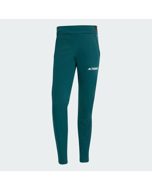 Adidas Green Terrex Xperior Cross-Country Ski Softshell Joggers for men