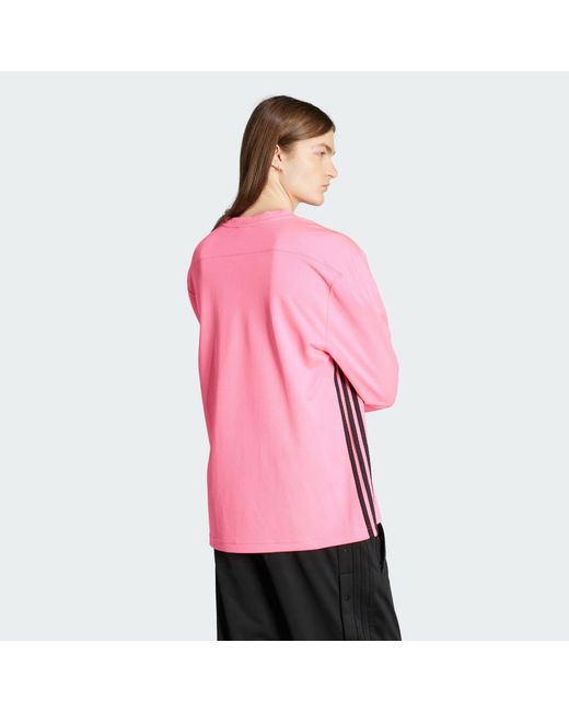 Adidas Pink Adicolor Mesh Long Sleeve for men