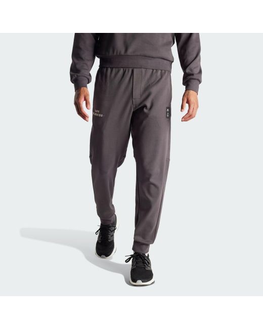Real Madrid Cultural Story Tracksuit Bottoms di Adidas in Gray da Uomo