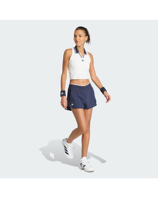 Adidas Blue Tennis Tennis Climacool Crop Tank Pro Ka8883