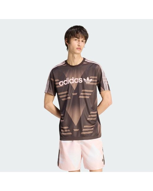 Adidas Originals Brown Jersey Adidas Loose Sponsored Jersey for men